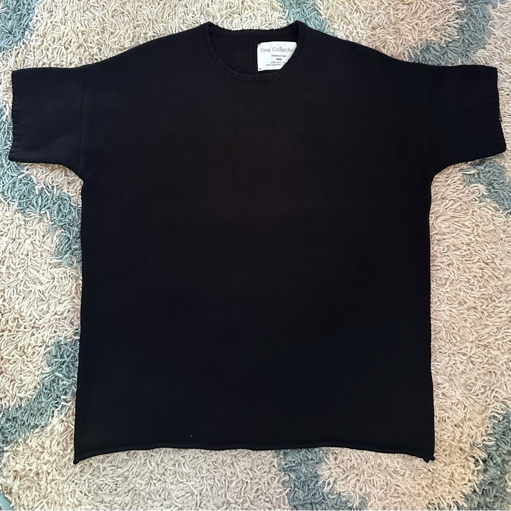 Fine Collection Cashmere Black Top